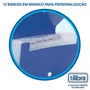 Pasta Sanfonada Plástica A4 c/ 12 Divisórias Azul Tilibra