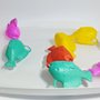 Peixinho Plástico para Pescaria - Cartela com 10 Unidades (Para Água)