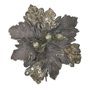 Pick Poinsétia Flor Veludo Fendi 26x32cm Galhos Matsumoto