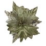 Pick Poinsétia Flor Verde Olivia 23x15cm Galhos Matsumoto