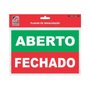 Placa de Sinalização Aberto e Fechado 16x25cm Cod SIN 120 Grespan
