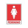 Placa de Sinalização WC Feminino 15x20 Crespan