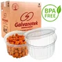 Pote Redondo com Tampa 450ml G 771D com 10 Unidades Galvanotek