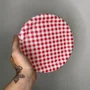 Prato de Papelão PR 18 Xadrez Vermelho - Kaixote | 8 Unidades