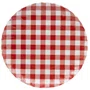 Prato de Papelão PR 18 Xadrez Vermelho - Kaixote | 8 Unidades