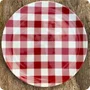 Prato de Papelão PR 18 Xadrez Vermelho - Kaixote | 8 Unidades