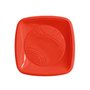Prato PR 15 Acrílico Quadrado Com 10 Unidades Vermelho Clean Wave