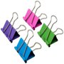 Prendedor de Papel Pop Office Binder Clips Color 25mm Colorido Neon Tris C/ 48un