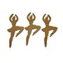 Recorte MDF Bailarina Com 03 Unidades Cod 6231