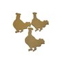 Recorte MDF Galinha Com 03 Unidades Cod 6237