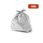 Saco de Lixo Leitoso 40 Litros Primebag Pacote com 100 Unidades