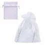 Saco Organza 8 x 10 cm Branco Pacote com 10 Unidades