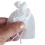 Saco Organza 8 x 10 cm Branco Pacote com 10 Unidades