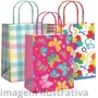 Sacola Presente Grande Estampada Infantil 38x34x15cm Unidade Cromus