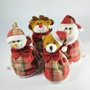 Saquinho Xadrez Boneco de Neve 16cm Natalina Matsumoto