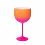 Taça Acrílica Gin Fantasy Rosa e Laranja 500ml Neoplas