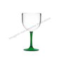 Taça Acrílica Gin Transparente PE Verde 500ml Neoplas