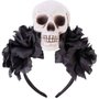 Tiara Halloween Preta com Caveira Paf360 Partiu