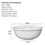 Tigela Bowl Plástica Branca 600ml Massari LB 3071