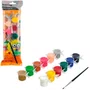 Tinta Guache 12 Cores + 2 Cores Glitter 3g + 1 Pincel Bazze