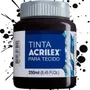 Tinta para Tecido Preto 250ml Acrilex
