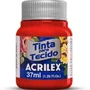 Tinta para Tecido Vermelho Escarlate 37ml Acrilex