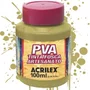 Tinta PVA Fosca 100ml Ocre Ouro Acrilex