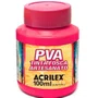 Tinta PVA Fosca 100ml Rosa Escuro Acrilex