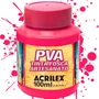 Tinta PVA Fosca 100ml Rosa Escuro Acrilex