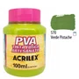 Tinta PVA Fosca 100ml Verde Pistache Acrilex