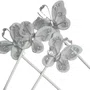 Topper para Bolo Borboleta Branca com Pedras – 3 Unidades – Ref. M-241858