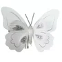 Topper para Bolo Borboleta Branca com Pedras – 3 Unidades – Ref. M-241858
