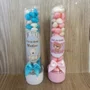 Tubo Acrílico Grande Tampa Azul Claro C/10un Massari/Madu