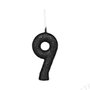 Vela Cintilante Glitter Nº9 Preto Regina