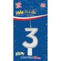 Vela Festcolor Gigante N. 3 Gliter Prata
