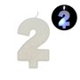 Vela Led N. 2 Silver Festas