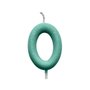 Vela N.0 Verde Pastel Cintilante Silver Plastic