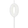 Vela Nº 0 Branca Pick Silver Plastic
