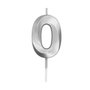 Vela Nº 0 Prata Design Silver Plastic