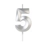 Vela Nº 5 Prata Design Silver Plastic