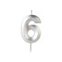 Vela Nº 6 Prata Design Silver Plastic