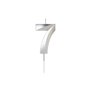 Vela Nº 7 Prata Design Silver Plastic