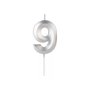 Vela Nº 9 Prata Design Silver Plastic