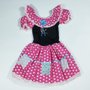 Vestido Junino Caipira Tamanho Nº16 Rosa Jeitinho de Anjo